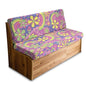 Hippie Daisy Pattern 2 Pcs RV Dinette Cushion Covers Washable Camper Cushion Slipcover Thickened Camper Seat Covers Dinette Booth Sofa Slipover for Travel Trailer Couch - color: Hippie Daisy