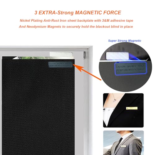 20 Pack Magnetic Curtain Closure with Adhesive for Blackout Blind Accessory, Window Blinds, Name Badge Holders, Curtain Magnet with Super Strong Magnets for Blackout Curtains (20 Pairs) - size: 20 pairs