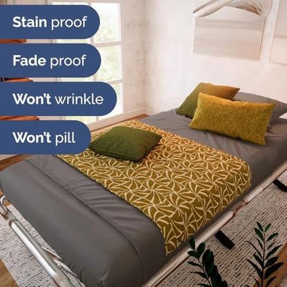 Cot Sheet Set 33” x 75” – 4 Piece Cot Size Twin Mattress Sheets – Ideal for Camper Bunk, RVs, Bunks, Day Care, Camping & Guest Beds - Fits 6” to 10” Mattress - Comdy, Breathable & Cooling - Dark Grey - color: 07 - Dark Grey, size: Cot Sheets (33x75)