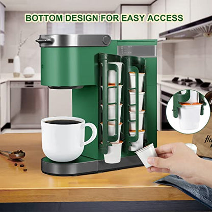 STORAGENIE Coffee Pod Holder for Keurig, Wall Mount Side Mount K Cup Storage, Perfect for Small Counters (3 Pack/ for 15 pods, EverGreen) - size: 3 Pack