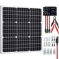 SOLPERK Solar Panel Kit 50W 12V, Waterproof Solar Battery Trickle Charger Maintainer + Waterproof Controller + Adjustable Mount Bracket for Boat Car RV Motorcycle(Without Mounting Bracket) - size: 50W PWM+Load