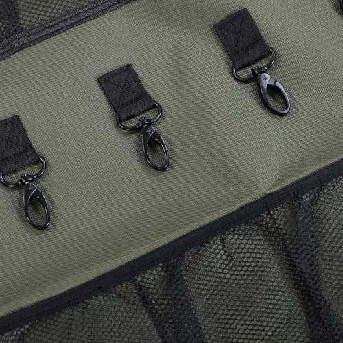 Diydeg Camping Hanging Organizer, 8 Hooks 8 Small Mesh Pocket 28 Hanging Loops 600D Oxford Cloth Door Organizer Storage for Bedroom Bathroom RV, Picnic