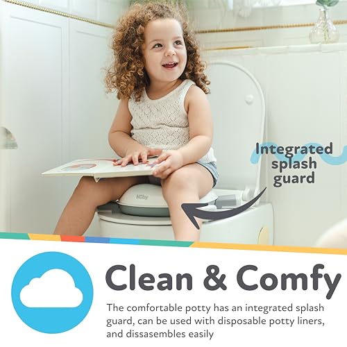 Nuby On-the-Go Portable Potty Seat - Collapsible Travel Toilet Seat for Boys and Girls 18+ Months - Includes Storage Bag and Disposable Liners - Toddler Potty Training Toilet - style: On-The-Go Potty