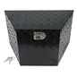 29 Inch Aluminum Black Plated Truck Tool Box Pickup Waterproof Underbody Tongue Box with Lock and Key for RVs, ATVs, Trailer & Truck (29"x17"x18") - color: Black, size: 29"x17"x18"