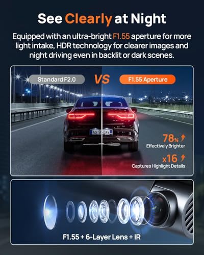 70mai 4K Dash Cam Front and Rear, Built in Wi-Fi 6 & GPS Car Camera, Super Night Vision, ADAS, 3'' IPS Screen, 24H Parking Mode, Time-Lapse, Loop Recording, with 128GB Card (A800SE) (Pack of 2) - size: A800SE-1 (Pack of 2)