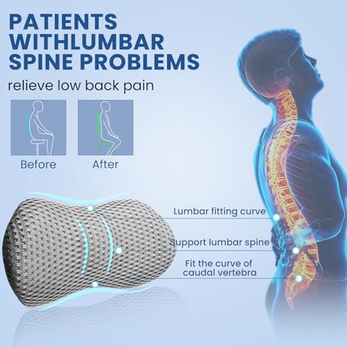 Ergonomic Pillow, Memory Foam Waist Pillow, Bed Pillow, Ergonomic Design That fits The Spine, reshape Your Comfortable Sitting Posture