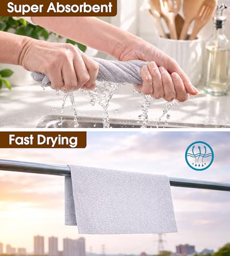 KitchLife Microfiber Cleaning Cloth Roll, 100 Pack - Tear-Away Microfiber Paper Towels, Lint-Free, Reusable, Washable for Kitchen, Car, Dishes, and Sensitive Surfaces (Light Gray) - color: Light Gray, size: 100 Pack
