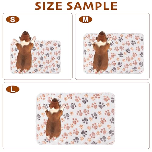 1 Pack 3 Blankets Fluffy Premium Fleece Soft Pet Blanket Flannel Throw for Cat Dog Puppy (Medium 30x20'', Paw-Pink) - color: Pink,pink,pink, size: 30x20 inch(Pack of 3)