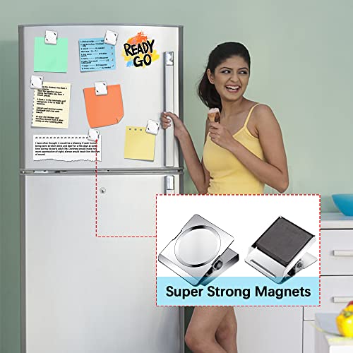 Magnetic Clips 1.77 inch, 12 Pack Heavy Duty Magnetic Clips for Whiteboard Refrigerator Classroom, Large Magnet Metal Clips for Hanging - size: 1.77"- 12 Pieces