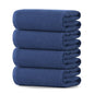 REDKISS 100% Cotton Waffle Weave Bath Towels 4 Pack - 27.5x55 Inches| Lightweight, Quick Dry & Highly Absorbent,Perfect for Spa, Gym, Travel, Guest Bathroom-Blue - color: Blue