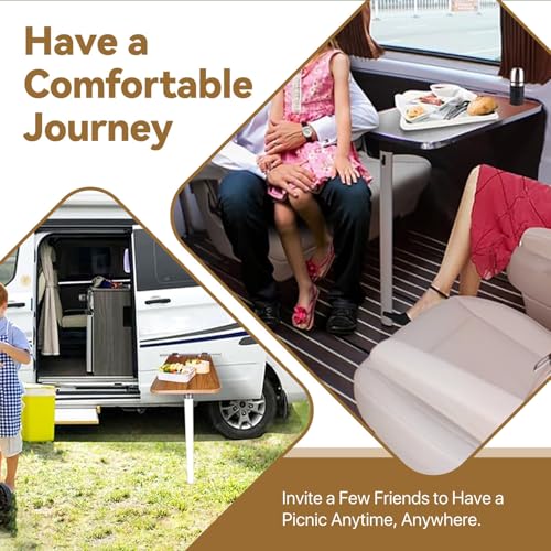 Multifunctional RV Folding Wall Table with Detachable Sink & Cup Holder - Space-Saving Wall-Mounted Desk for Camping, Picnic & Home Use (Red) - color: Red