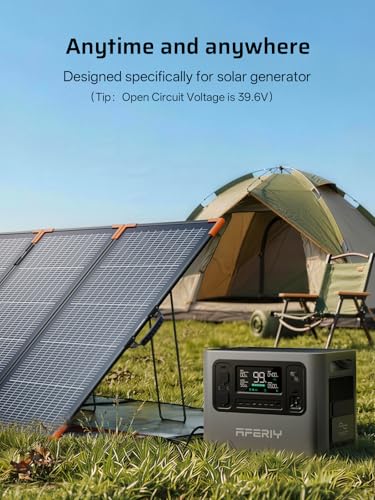 AFERIY P280 Portable Power Station 2800W (Peak 5600W) with 400W Bifacial Solar Panel,2048Wh LiFePO4 Battery,Expandable to 10kWh,1800W AC Charging Less 38 mins,Solar Generator for Home Use,Camping,RVs - color: 2800W Power Station-E