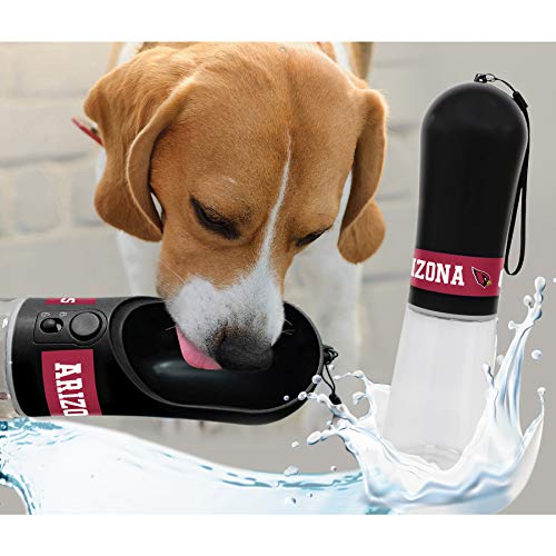 Dog Water Bottle. NFL Arizona Cardinals PET Water Bottle. Best Cat Water Bottle. Water Fountain Dispenser for Dogs & Cats. - color: Arizona Cardinals