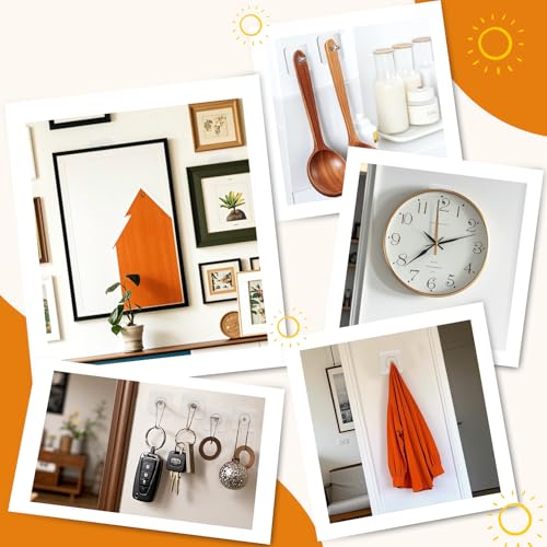 AIERSA Wall Hangers Without Nails,20 Pcs Picture Hangers Without Nails,Hang Pictures Frame On Wall No Nails,Nail Free Stickers for Walls,Drill Free Adhesive Hooks,Adhesive Screwless Screws(10mm) - color: 20photo hooks
