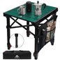 Camping Table Portable Foldable with Adjustable Height, Lightweight Collapsible Aluminum Roll-Up Camp Table with Storage Bag & Carry Bag, Heat-Resistant for RV Picnic BBQ Camping (Small 16"×13") - size: Small 16"×13" - Low Table Height (21"H)