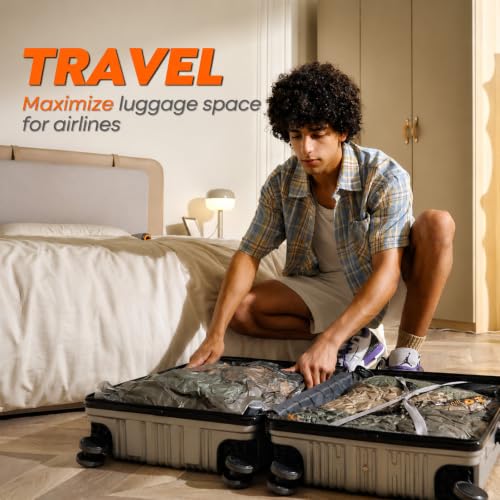 Rechargeable Wireless Pump Travel Storage Bags Set - 15 Pack Medium Size Vacuum Bags for Travel & Home, Space-Saving Compression Packing for Clothes, Blankets & Bedding - size: 15 Mideum Size