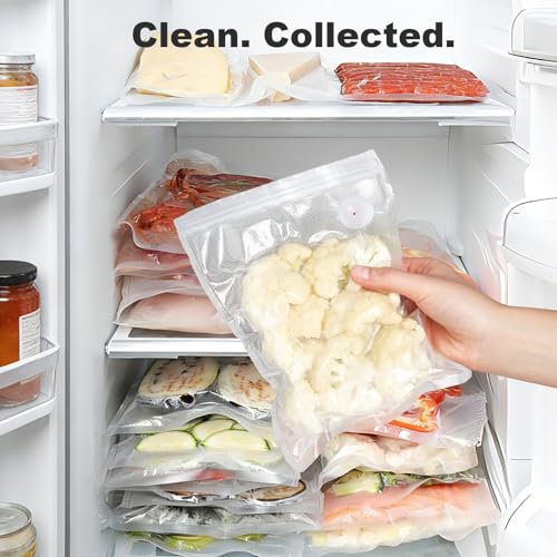 Handheld Vacuum Sealer for Food Storage, Portable Cordless Rechargeable Vacuum Sealer with Reusable Bags, Electric One-Touch Food Sealer for Meal Prep, Sous Vide, Freezer, Travel & RV