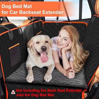 Car Backseat Dog Mat, Comfortable Non-Slip Cushion Suitable for Travel Dog Bed and Pet Home Sofa Blanket, Custom Mat for Car Backseat Extender and Seat Cover (Gray 51.2 x 23.6in) - color: Gray