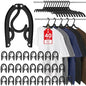 40 Pcs Travel Hangers Portable Foldable Travel Hanger Organizer, Plastic Cruise Essentials Clothes Drying Rack Folding Hangers for Camping Flying RV Europe Vacation Essentials Suitcasee, Black | Travel Hangers Organizer Plastic Clothes Drying Rack Folding