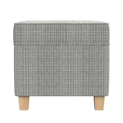 HomePop 18" Classic Square Storage Ottoman - Sage Mini Grid Pattern - color: Sage Mini Grid Pattern
