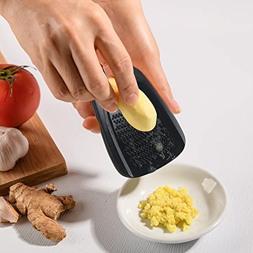 Kitchen Gadgets Set 5 Pieces, Space Saving Cooking Tools Kitchen Accessories - Fruit/Vegetable Peeler, Cheese/Chocolate Grater, Bottle Opener, Pizza Cutter, Garlic/Ginger Grinder Gift Set (Black) - color: Classical Black 5pcs