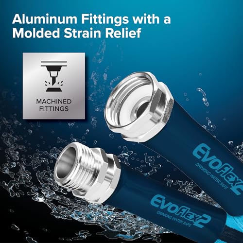 Camco EvoFlex2 50-ft Drinking Water Hose - RV Drinking Water Hose Reinforced with Fabric & Ultra Lightweight - Contains No Lead, No BPA & No Phthalate - Abrasion Resistant (22579) - size: 50-Foot, style: Expandable Fabric