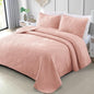 Exclusivo Mezcla Ultrasonic Twin Quilt Bedding Set, Lightweight Blush Pink Bedspreads Soft Modern Geometric Coverlet Set for All Seasons (1 Quilt and 1 Pillow Sham) - color: Blush Pink, size: Twin (68"x88")