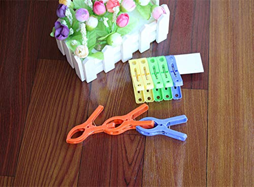 Small Plastic Laundry Clothespins Wide Open Drying Rack Clothes Pins Blanket Sheets Towel Clips Clothing Clamps 24 Pack - color: 2.7inch Plastic Clothespins 24pcs