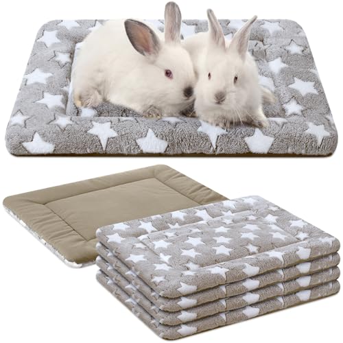 VitalCozy 4 Pcs Dog Crate Pads, Ultra Soft Warm Washable Anti-Slip Kennel Bed Mat for Pets, Reversible, Replaceable, Cage Liner for Small Medium Large Dogs and Cats(18 x 14 x 1.6 Inch,Star,Apricot) - color: Apricot, size: Rectangular 18 x 14 x 1.6 Inch