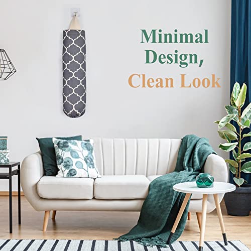 Plastic Bag Holder, Washable Grocery Bag Holder for Plastic Bags, Strong Plastic Bag Storage Dispenser with Hanging Loop, Wall Mount Trash Bag Dispenser for Home Kitchen Cabinet (Dark Grey) - color: Dark Gray