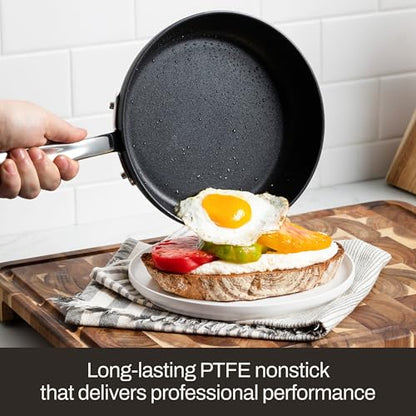All-Clad HA1 Expert Hard Anodized Nonstick Cookware Set (13 Piece) Pots, Frying Pans, Dishwasher-Safe, Oven-Safe Up to 500°F Compatible with All Stovetops (Gas, Electric & Induction) - Black - size: 10 Piece Set