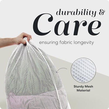 Handy Laundry Mesh Laundry Bag, Extra Large 24" x 36" – Heavy Duty, Machine Washable, Secure Drawstring Closure, Durable Mesh for Delicates, Travel, College Dorm, Storage, White - color: White