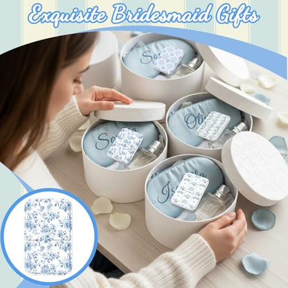 Geelin 12 Pcs Compact Mirror Bulk Mini Pocket Mirrors for Women Travel Folding Mirror Portable Hand Mirrors for Graduation Party Gift Camping Office Home(Blue Rose) - style: Blue Rose