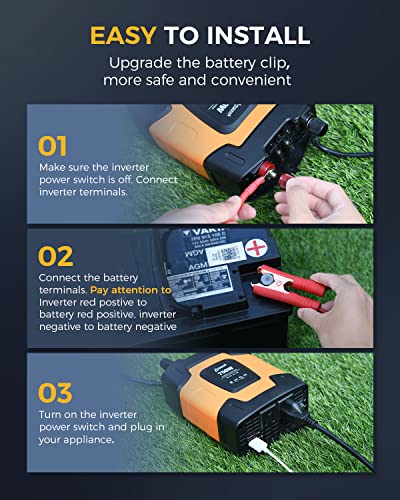 Ampeak 750W Power Inverter, 12V DC to 110V AC, 11 Protections | 1500W Surge Peak, 2 AC Outlets, Dual USB 4.8A,for Car Truck RV Appliances - style: 750W