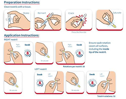 Nozin® Nasal Sanitizer® Antiseptic Popswab® Ampules 10ct Pack | Kills 99.99% of Germs | Alcohol Based 62%