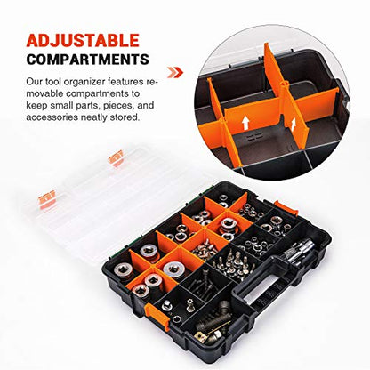 P-SH-Tote Shelf Kit for Van Shelving Storage, 3 Plastic Storage Box w/ 1 set Organizer Holder for Small Parts, Screws and Hardwares