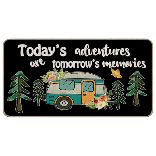 Camping Camper Door Mat 17 x 30, Camper RV Rugs for Inside,Camper Must Haves,Camping Decor Door Mat,RV Door Mats for Indoor Outside Entrance,Camping Camper Lover Gifts,ZH01-DD-107 - color: 03color