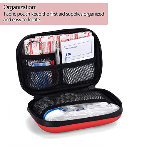 Portable Mini First Aid Kit Compact Medical Kits with Compartments, Waterproof Small EVA Case for Car, Home, Outdoors, Sports, Camping, Hiking and Office - size: Mini