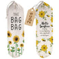 2Pcs Sunflower Plastic Bag Holder for Kitchen Essentials, Reusable Hanging Grocery Bag Organizer, Sunflower Gifts for Women, Washable Large Grocery Trash Bags Storage Dispenser - style: Sunflower