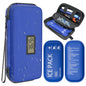 Insulin Cooler Travel Case TSA Approved Diabetic Medicine Cooling Bag with Digital Temperature Display, 2 Ice Pack - color: Blue