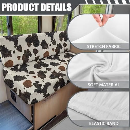 RV Dinette Cushion Covers, Giraffe Skin Stretch Camper Couch Cover with Seat Covers and Backrest Cushions, Camper Seat Protector Dinette Booth Sofa Slipcover for Rv - color: Giraffe Skin