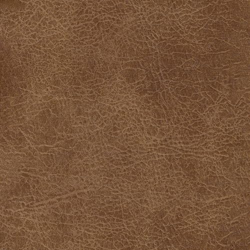 HomePop Square Tufted Storage Ottoman - Distressed Brown Faux Leather Small - color: Light Brown