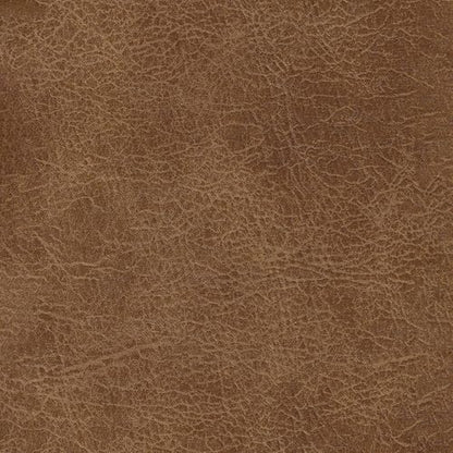 HomePop Square Tufted Storage Ottoman - Distressed Brown Faux Leather Small - color: Light Brown
