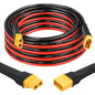 MOOKEERF XT60 Extension Cable 10AWG 15FT XT60 to XT60 Cable with Male to Female Connector for Portable Power Station Solar Panel RC Battery - size: 15FT