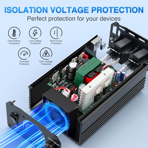 Nilight 300W Power Inverter 12V DC to 110V AC Car Converter with PD 65W USB C & QC3.0 for Phones Tablets Laptop Computer Game Console Kindle iPad DVD Players Black - color: 300W USB+PD 110V Outlet*2