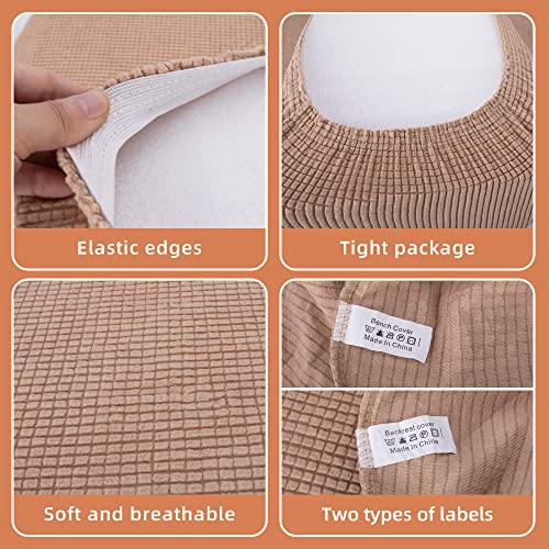 Tlswshsy RV Dinette Cushion Covers-Stretchable Loveseat Sofa Furniture Protector -Elastic Camper Cushion Slipcoversfor RV Camper Car Bench (Khak) - color: Khak