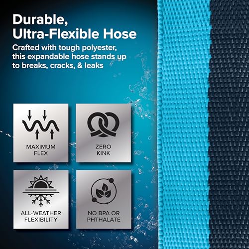 Camco EvoFlex2 25-ft Drinking Water Hose - RV Drinking Water Hose Reinforced with Fabric & Ultra Lightweight - Contains No Lead, No BPA & No Phthalate - Abrasion Resistant (22577) - size: 25-Foot, style: Expandable Fabric