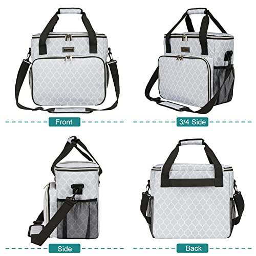 BAGLHER Dog Travel Bag, Pet Travel Bag (ALL Pet Travel Supplies), With 2 Pet Food Containers and 2 Collapsible Silicone Bowls; Essential Kits for Pet Travel DLwhite - color: DLwhite, size: Medium