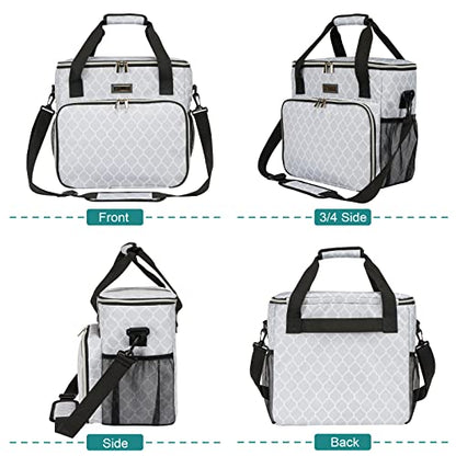 BAGLHER Dog Travel Bag, Pet Travel Bag (ALL Pet Travel Supplies), With 2 Pet Food Containers and 2 Collapsible Silicone Bowls; Essential Kits for Pet Travel DLwhite - color: DLwhite, size: Medium