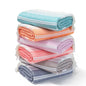Genovega 6 Packs Oversized Turkish Beach Bath Towel Set Bulk 74"x38" Extra Large Sand Free Quick Dry Swim Camping Pool Clearance Towels Travel Blanket Adult Essentials Green Pink Red Stripe - color: Red Green Pink Stripe